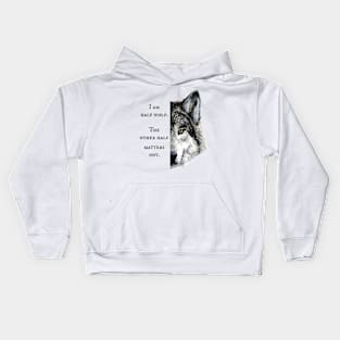 i am half wolf Kids Hoodie